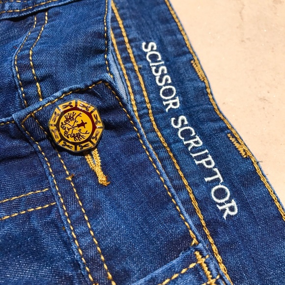 Scissor Scriptor Jeans Gold Edition Limited Sz 34 - Picture 5 of 8